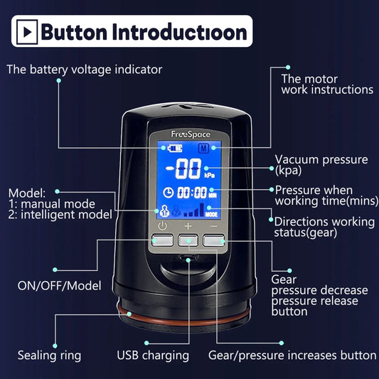 Hannibal electric penis pump enlargement vacuum pump automatic penis enlargement extension pump Masturbation penis men's sex toy