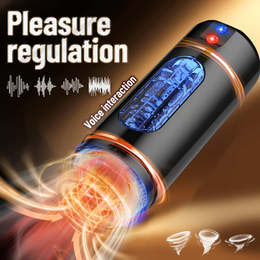 Men's Masturbator Pocket Pussy Automatic Male Masturbation Cup Intelligent Voice Penis Training Vibrator Sex Toy Joinjjtoy
