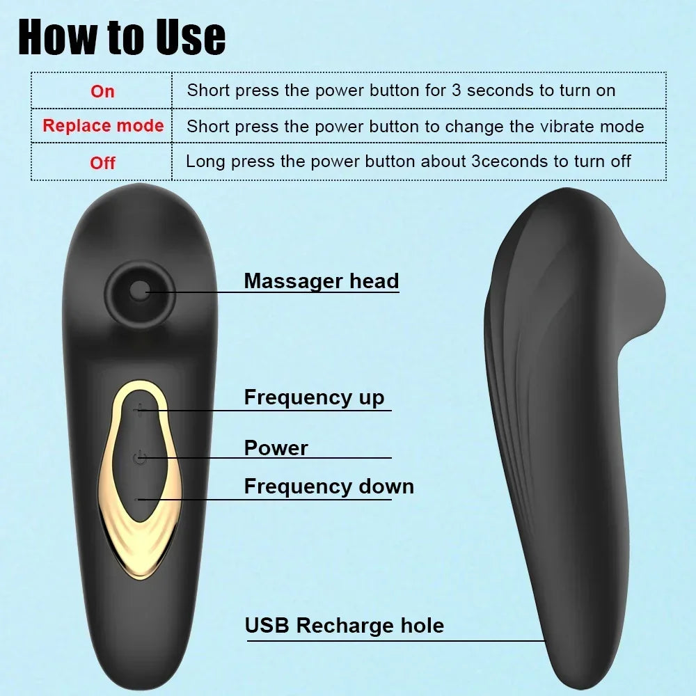 Clitoris Sucking Vibrator for Women Clit Clitoral Nipple Stimulator Massager Female Oral Vacuum Vibrating Sex Toys Adults Goods